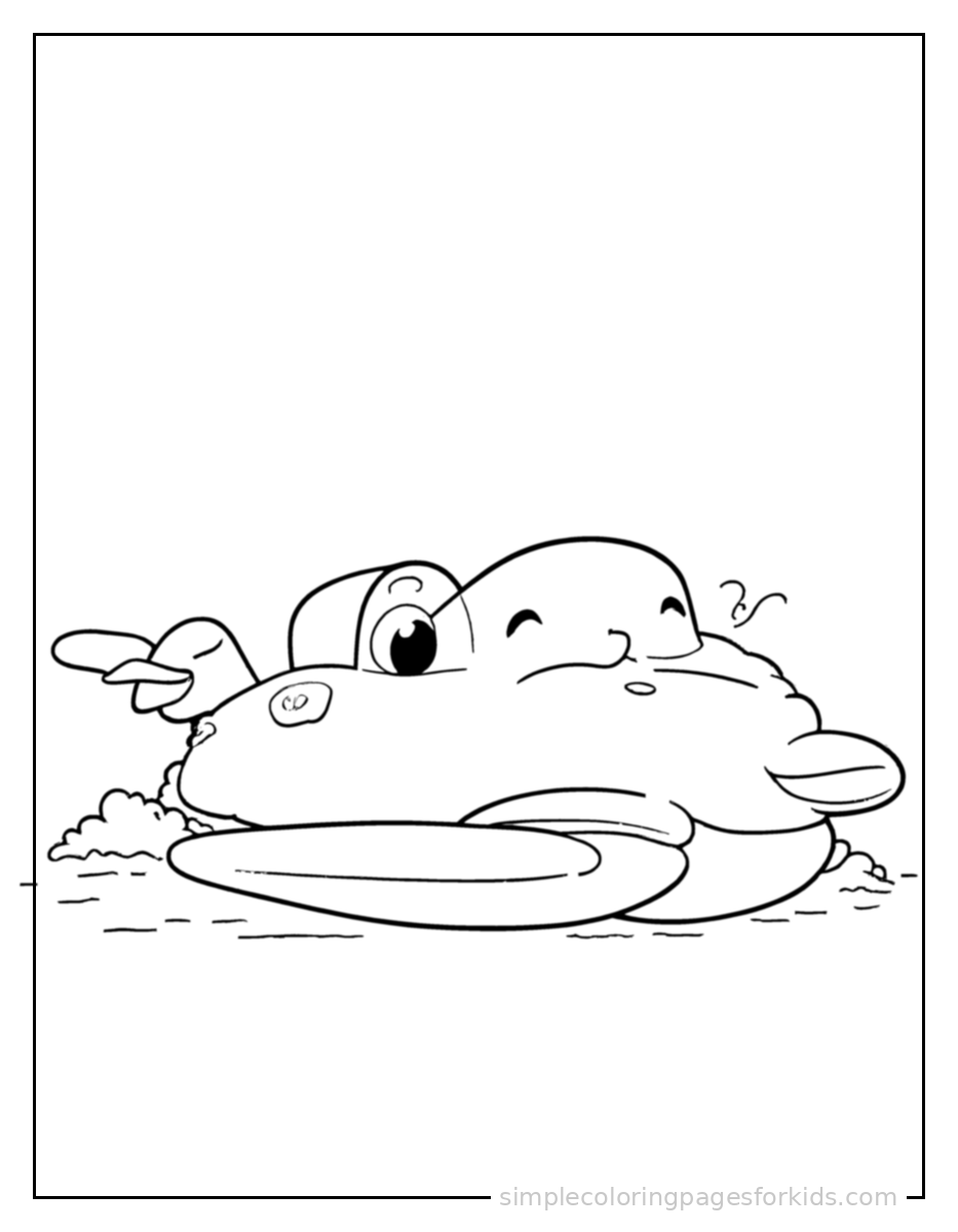 Printable airplane coloring page for kids