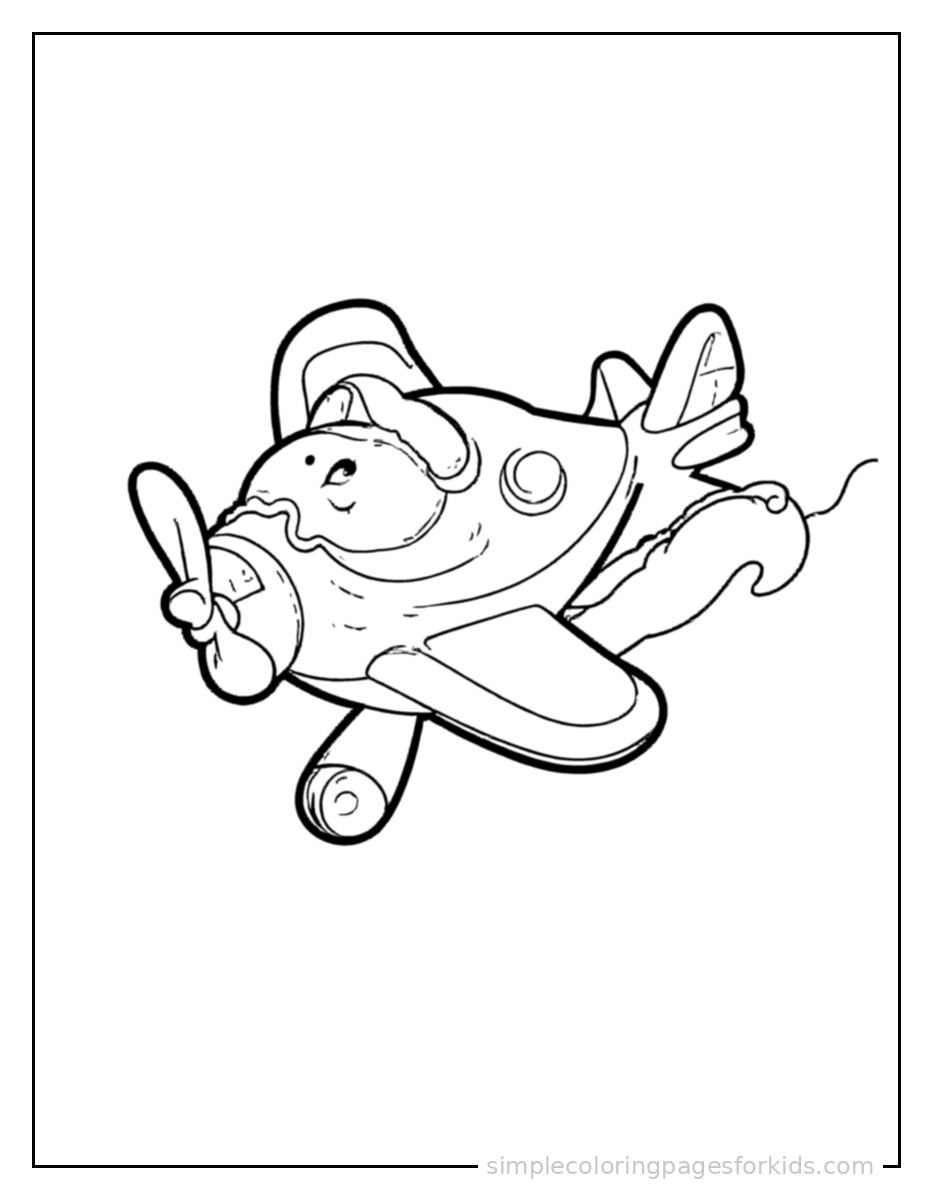 Printable airplane coloring page for kids