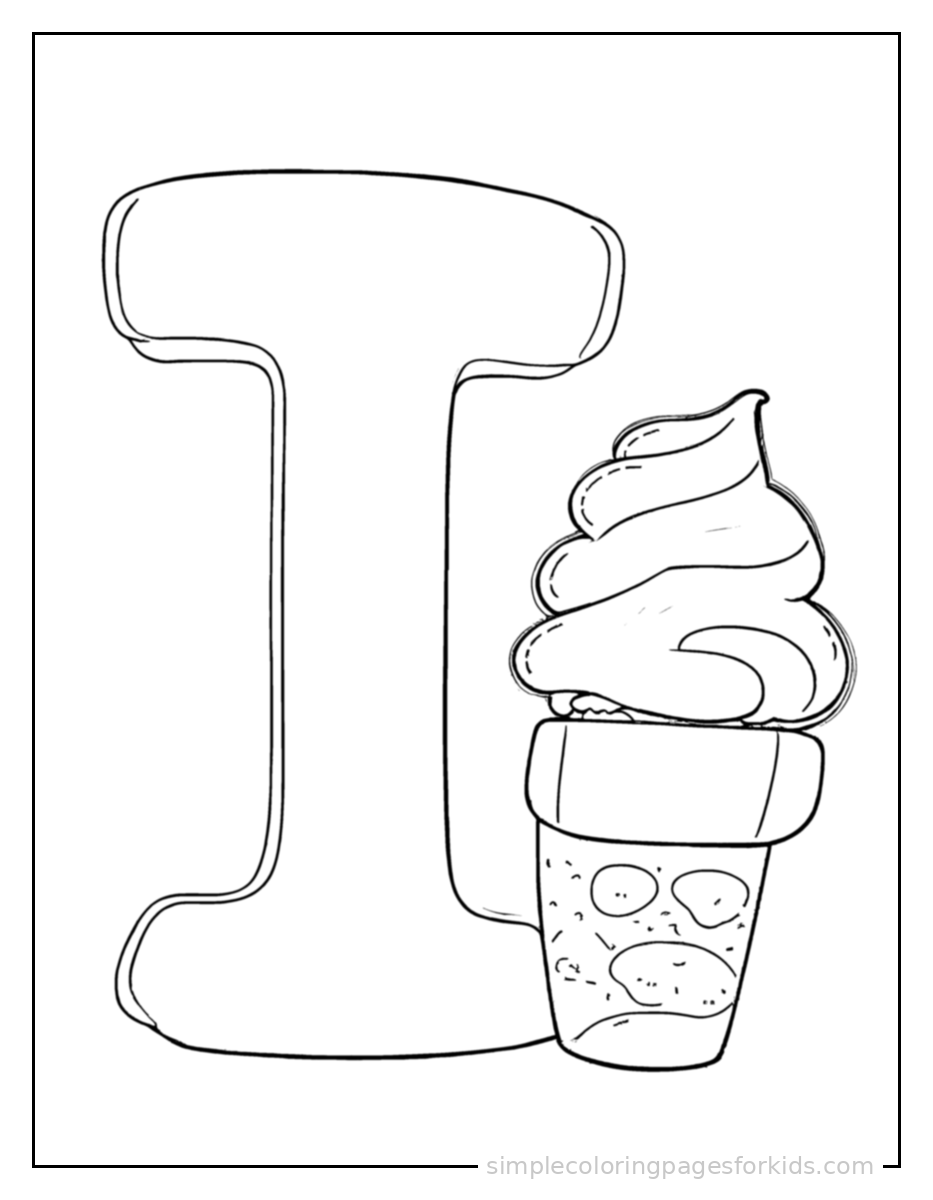 Printable alphabet coloring page for kids