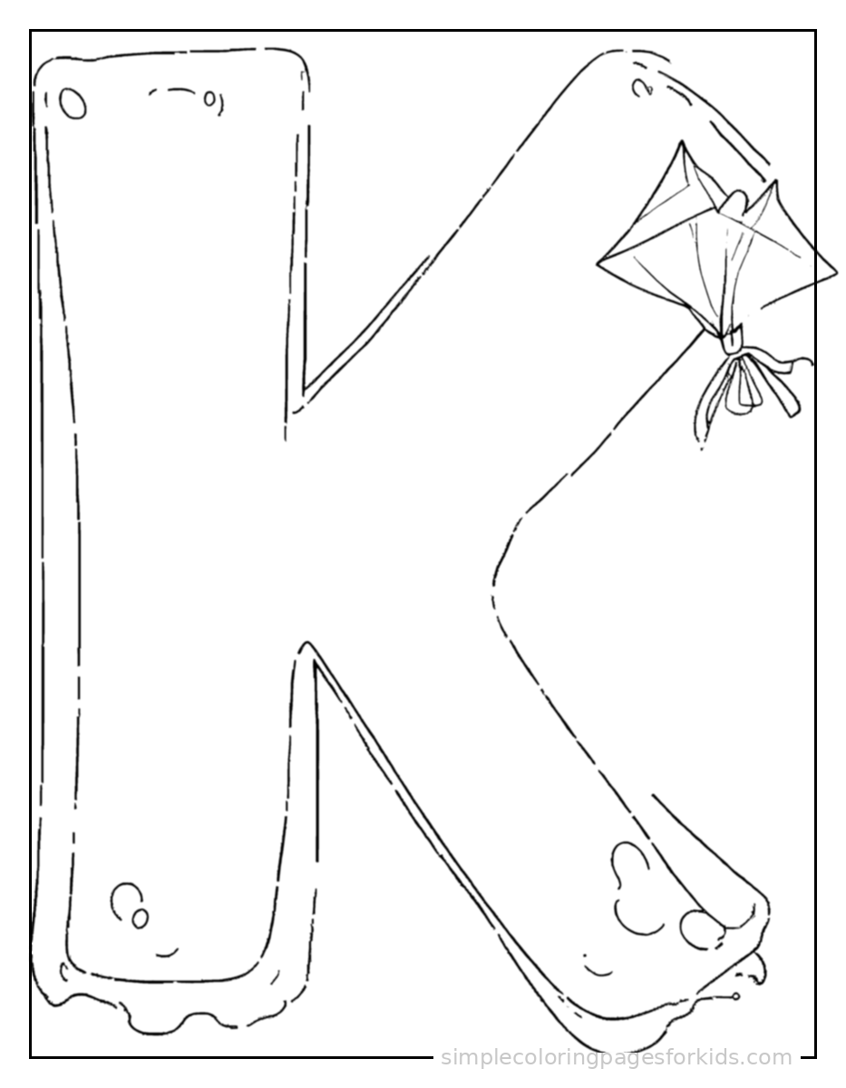 Printable alphabet coloring page for kids