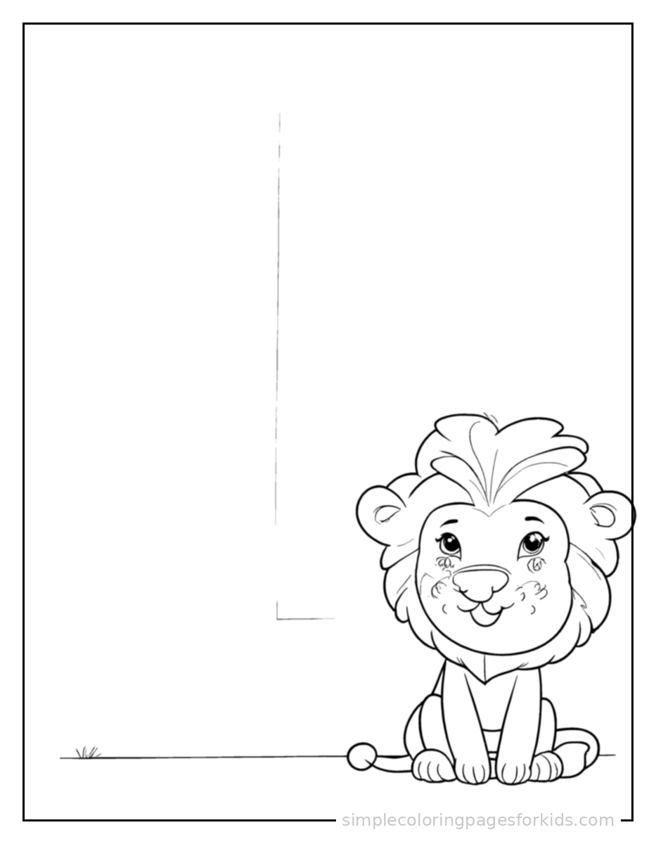 Printable alphabet coloring page for kids