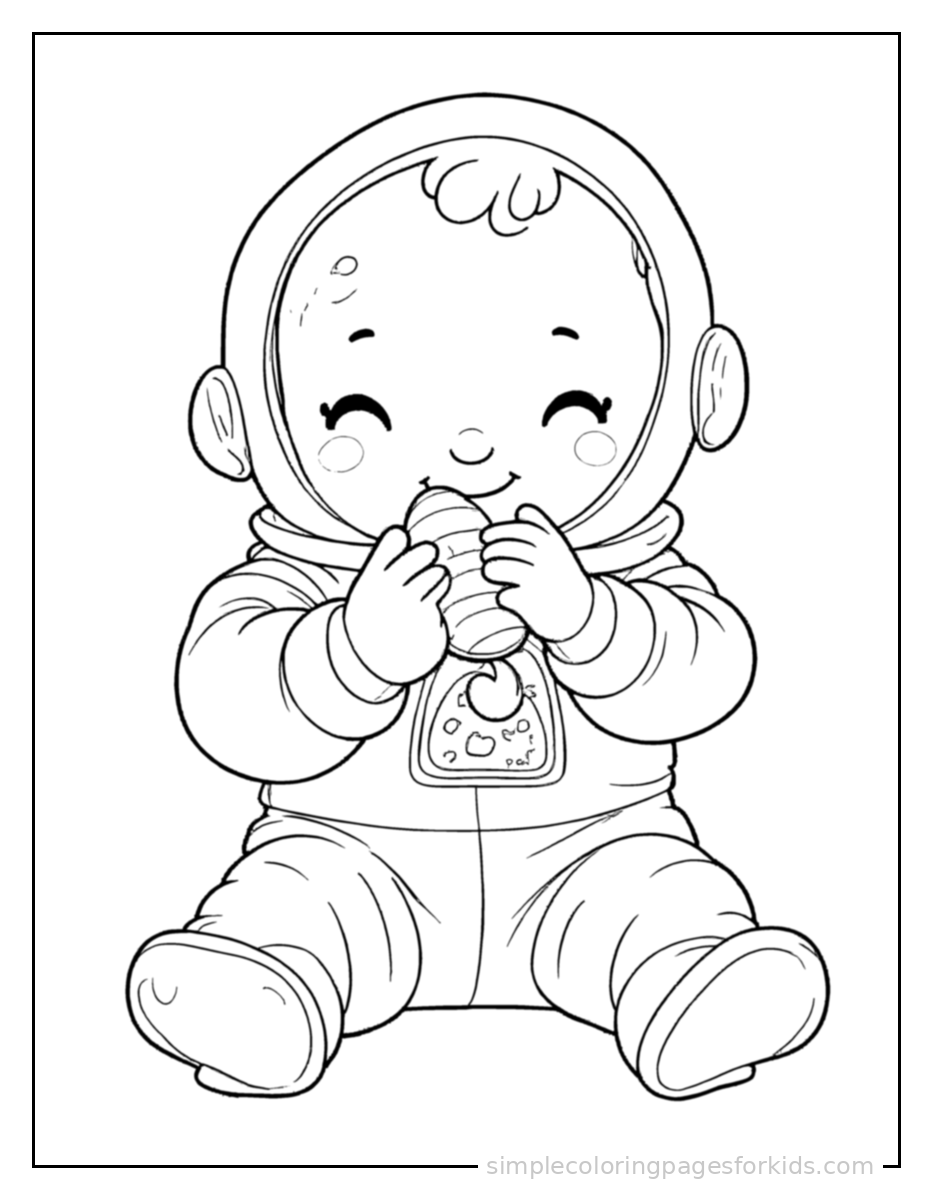 Printable astronaut coloring page for kids