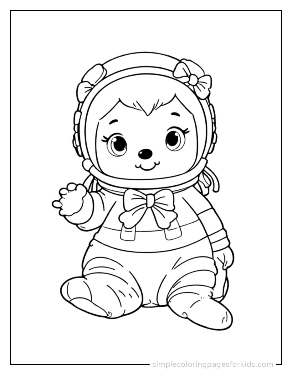 Printable astronaut coloring page for kids