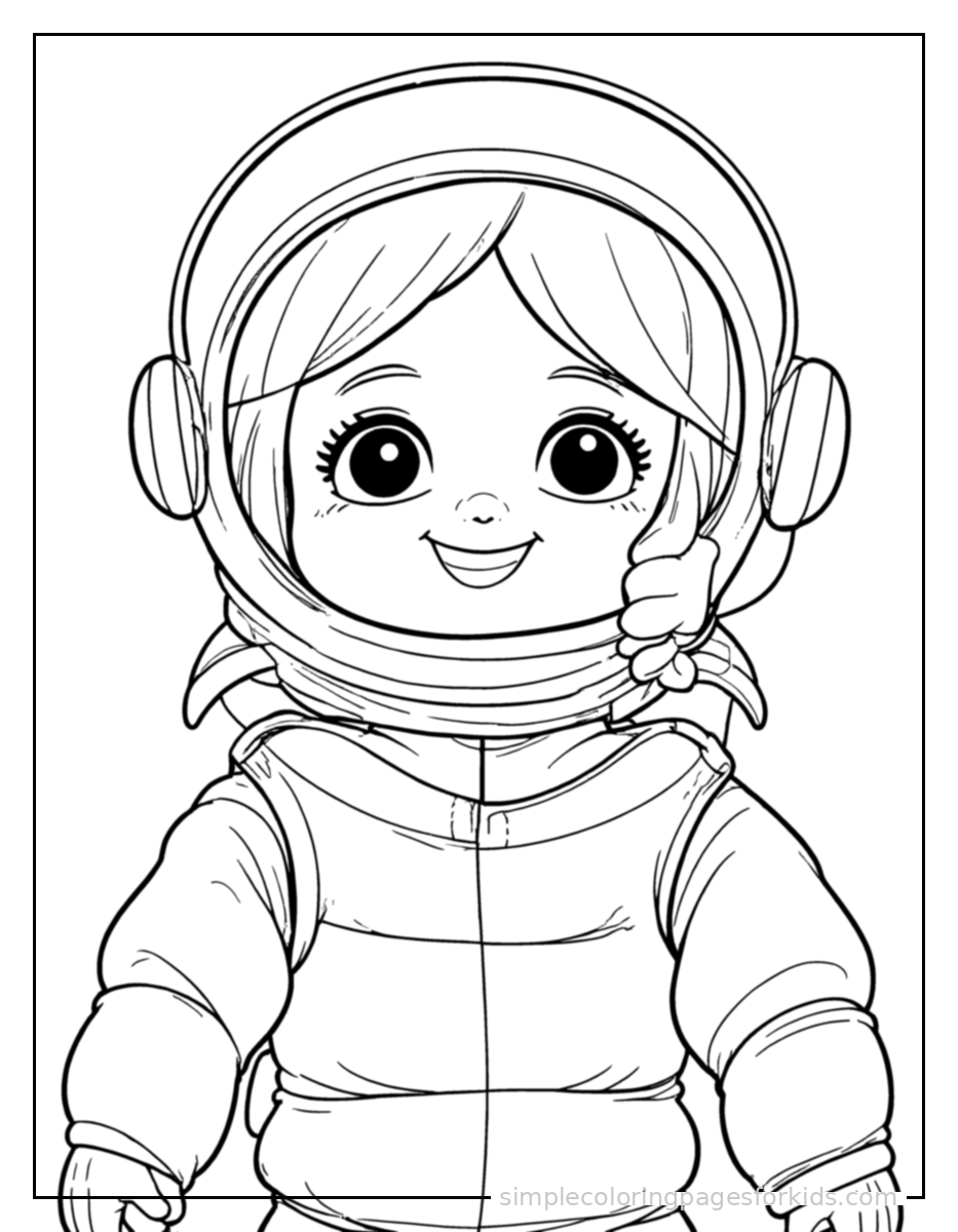 Printable astronaut coloring page for kids