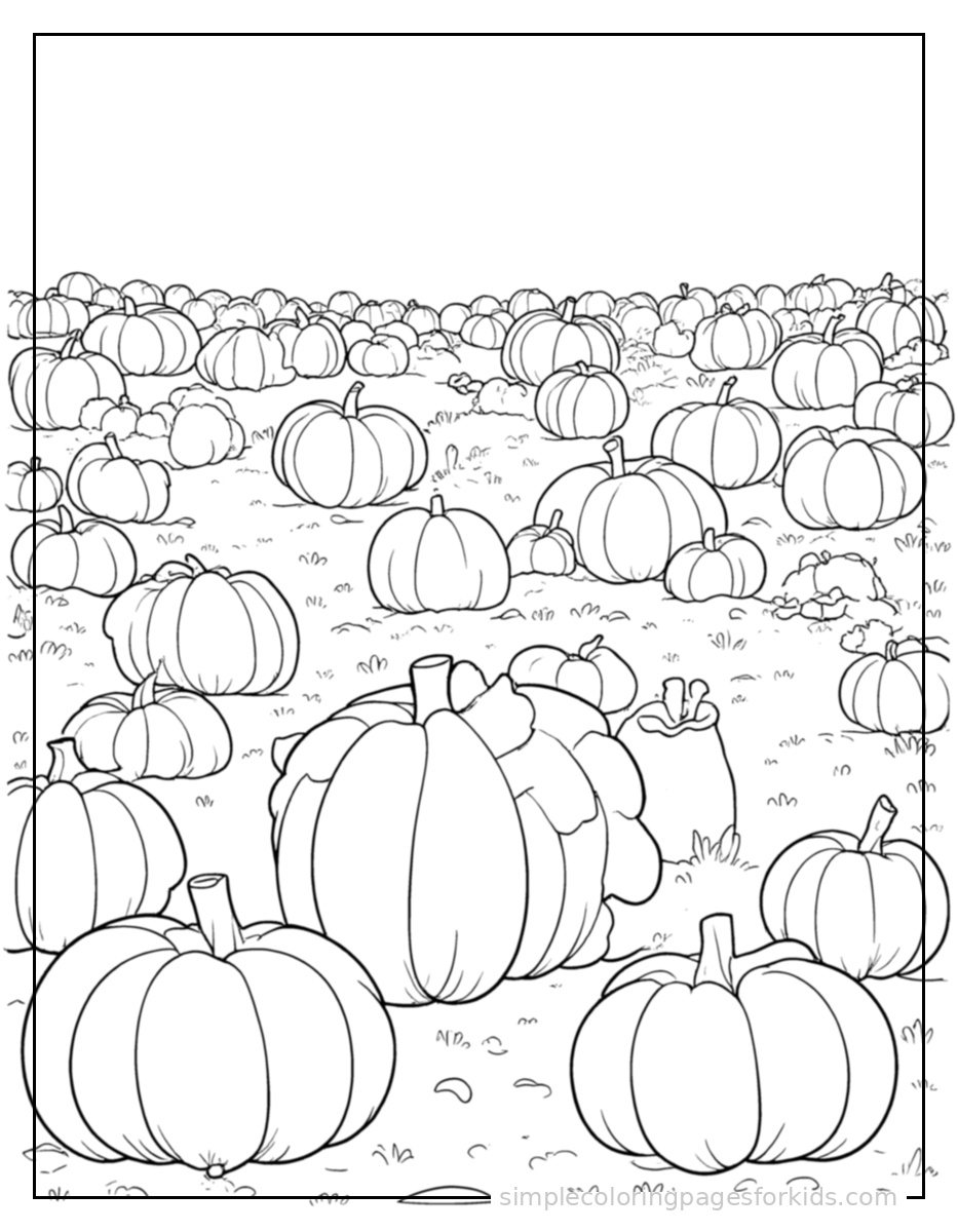 Printable autumn coloring page for kids