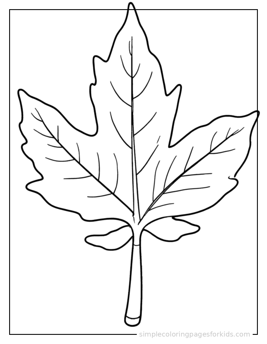 Printable autumn coloring page for kids