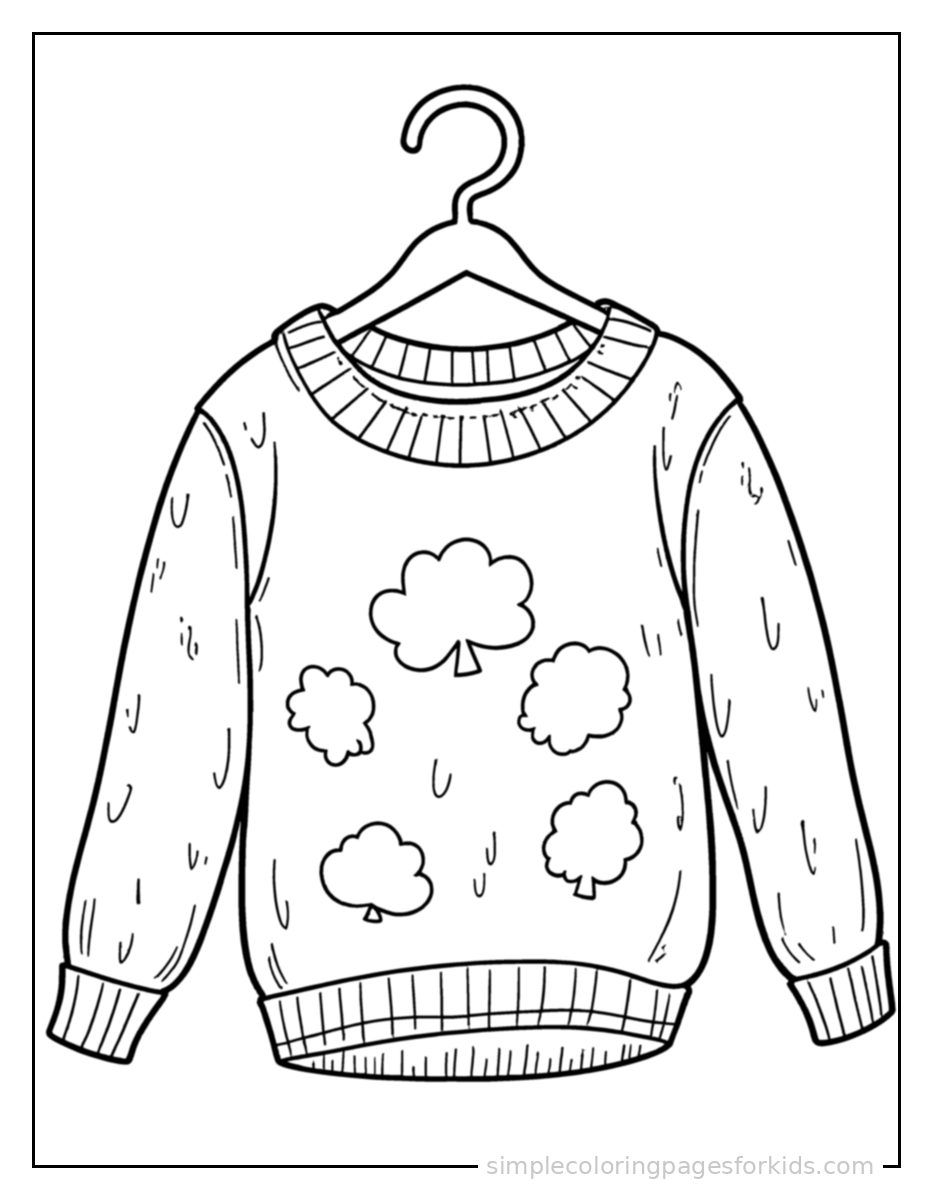 Printable autumn coloring page for kids