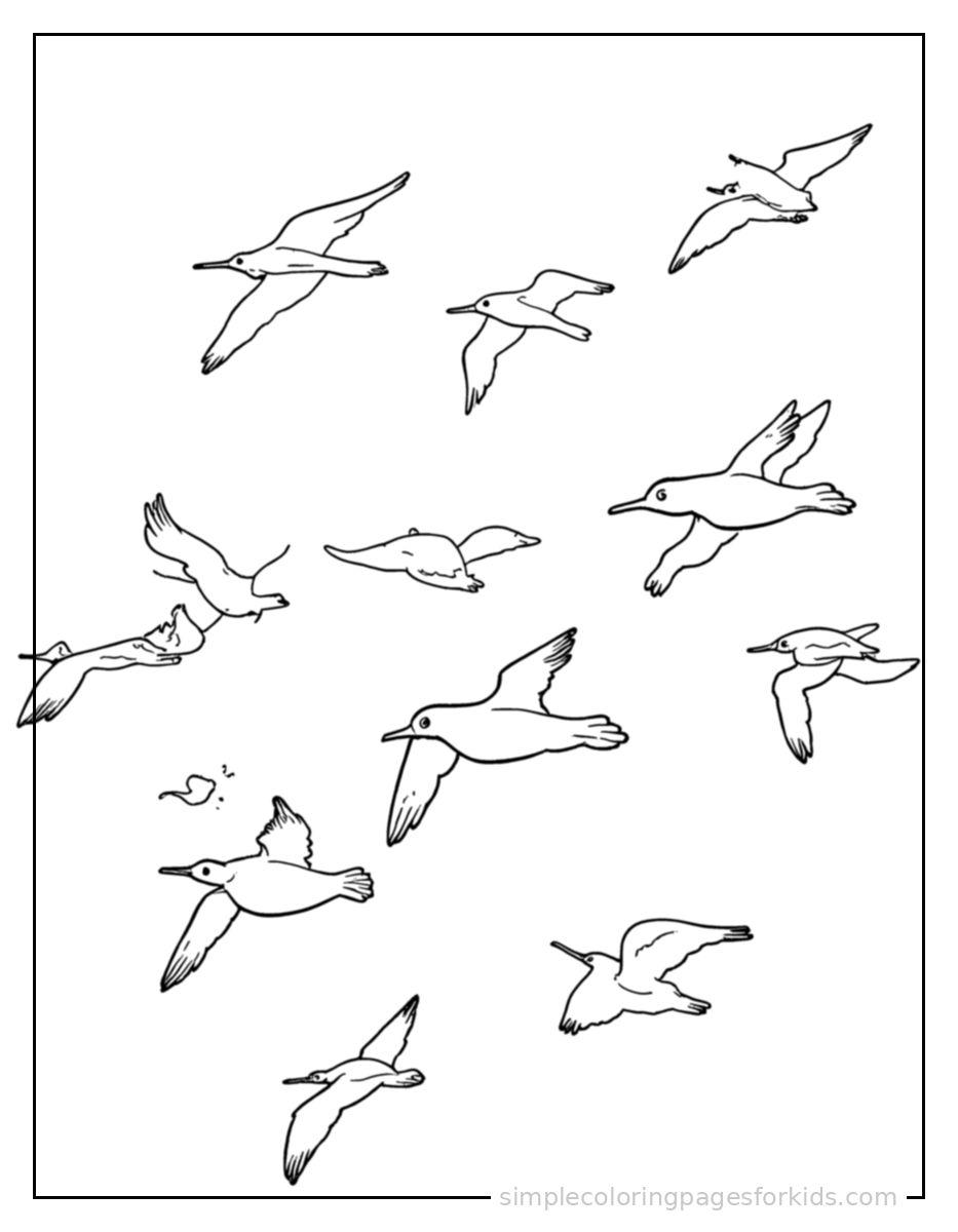 Printable autumn coloring page for kids
