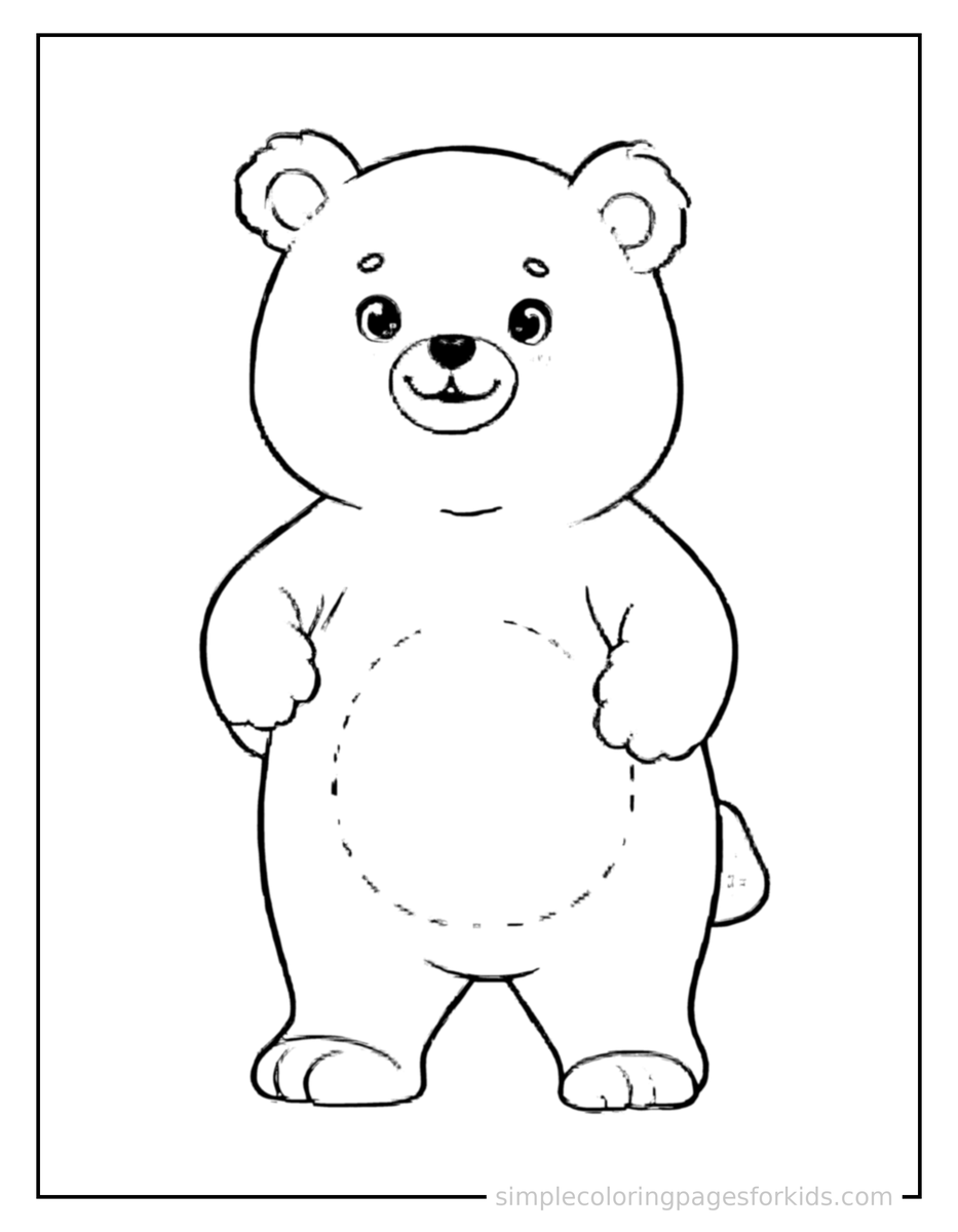 Proud Bear Coloring Page