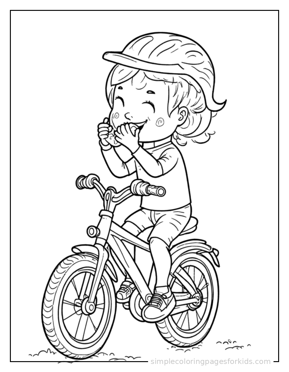 Printable bicycle coloring page for kids
