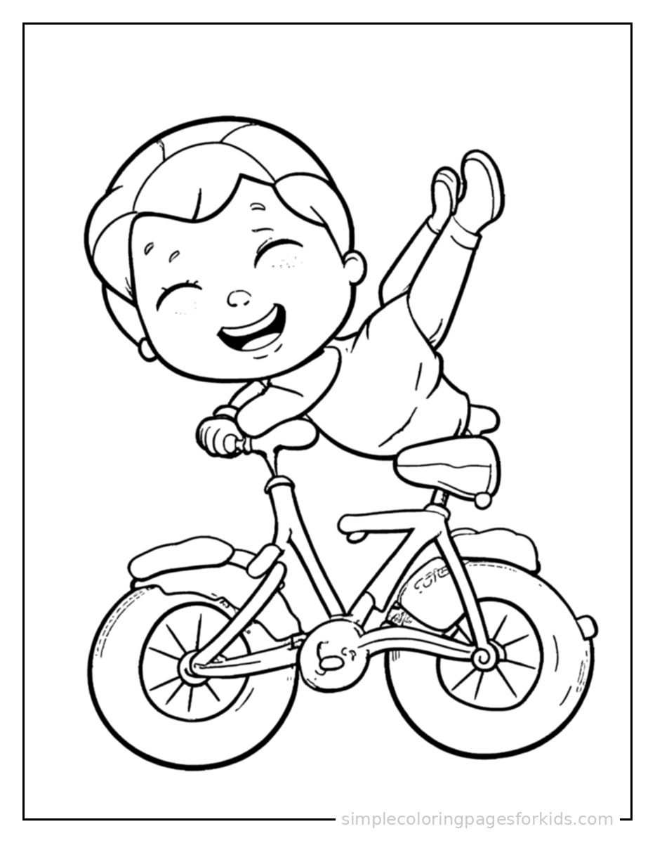 Printable bicycle coloring page for kids