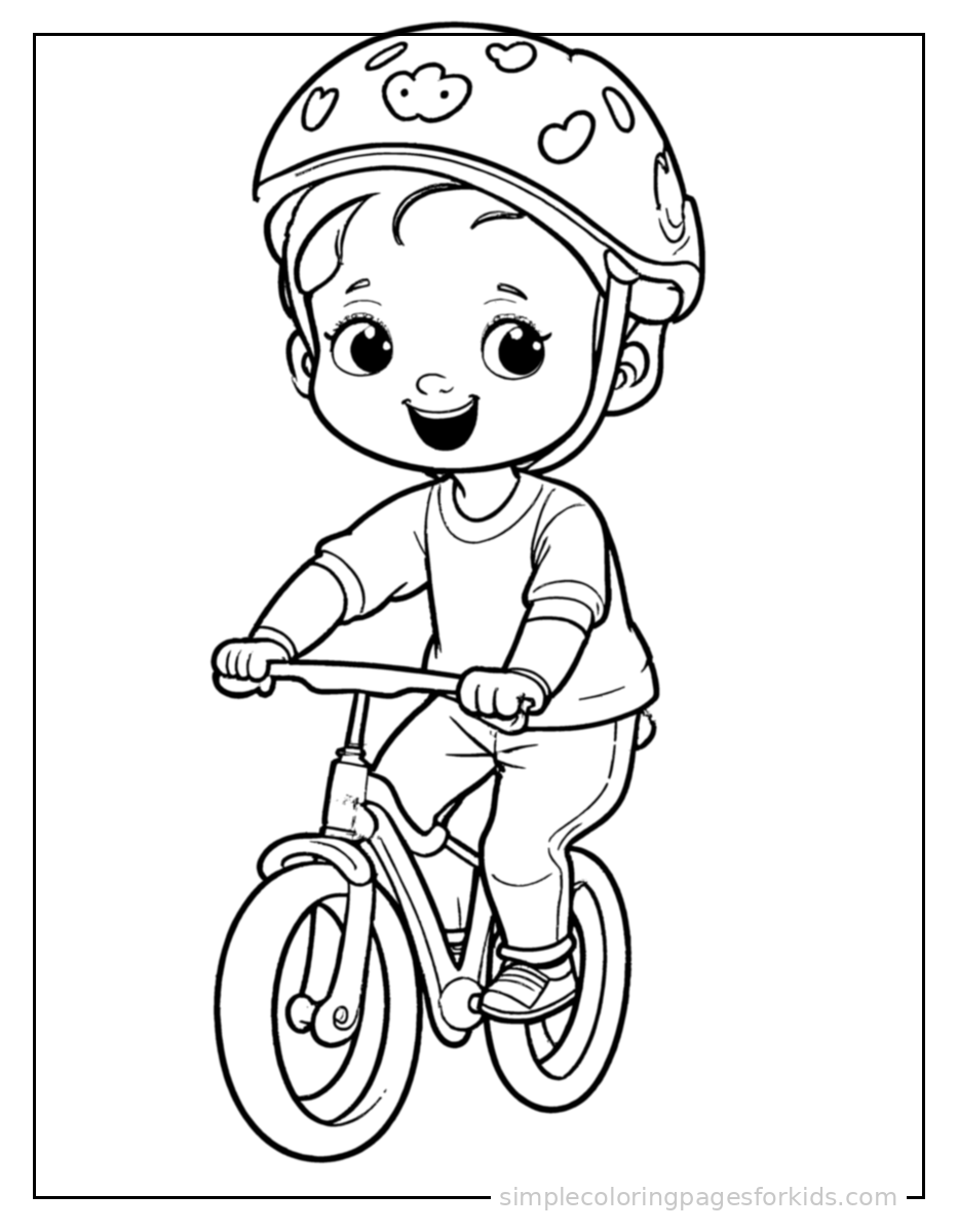 Printable bicycle coloring page for kids