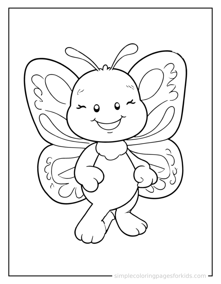 Proud Butterfly Coloring Page