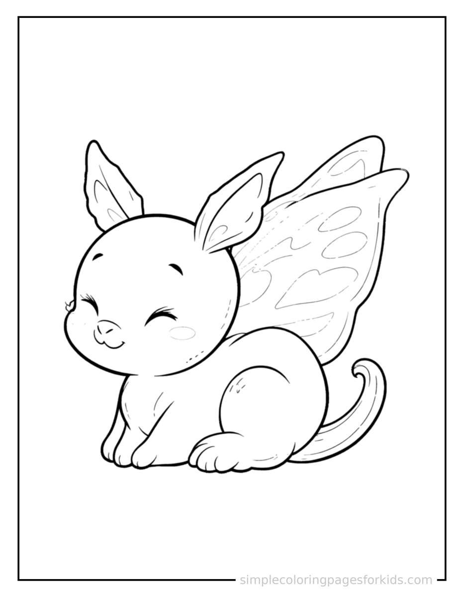 Sleepy Butterfly Coloring Page