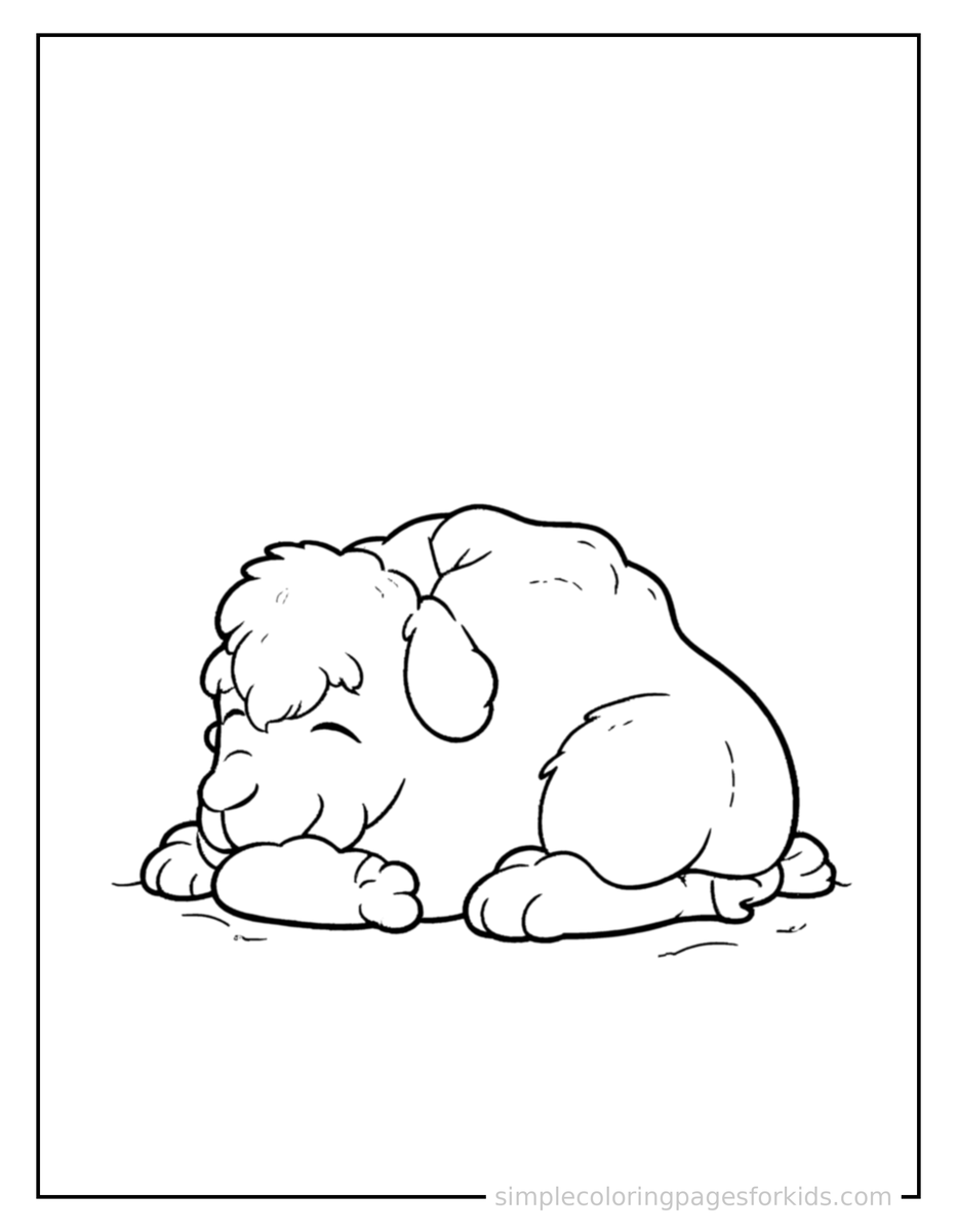 Sleepy Camel Coloring Page