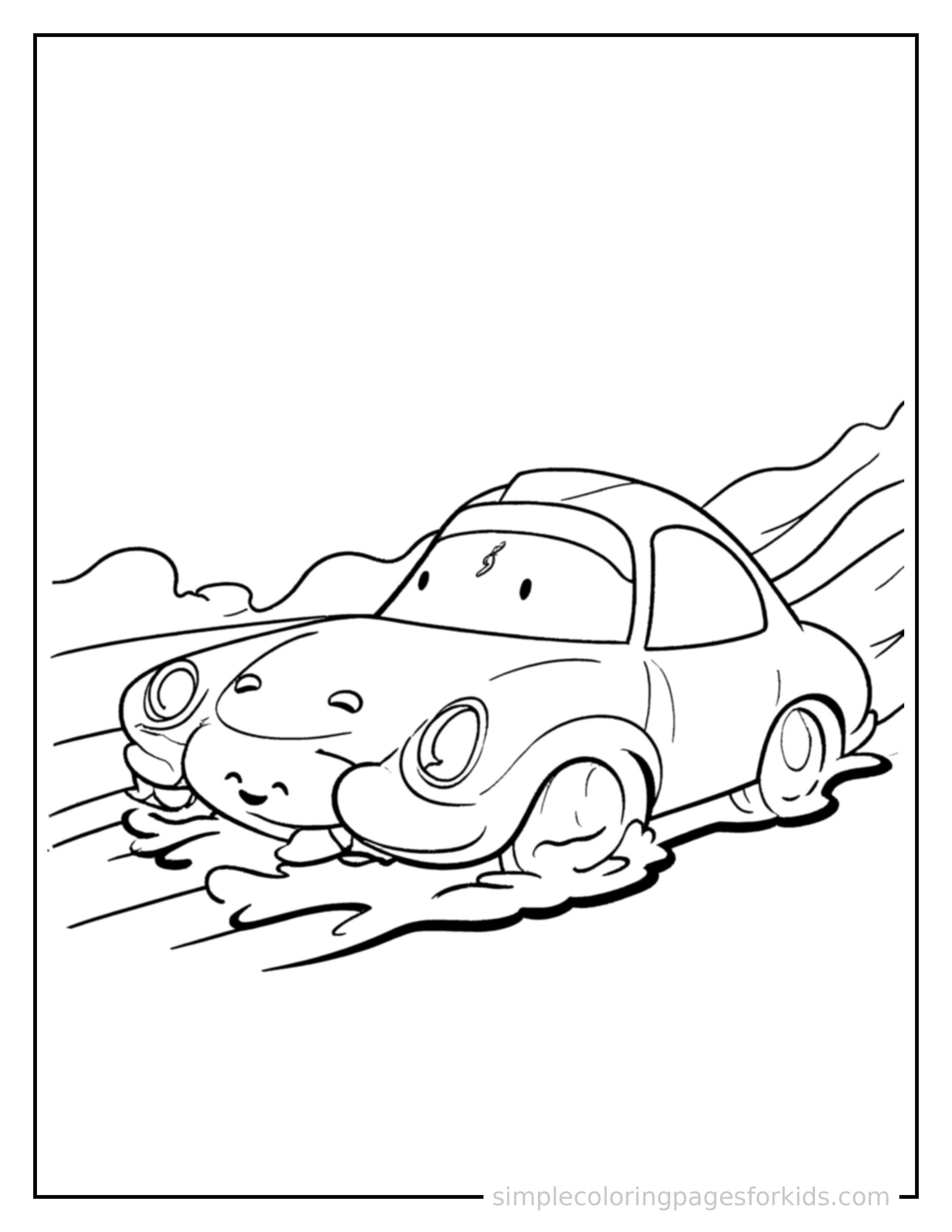 Printable car coloring page for kids