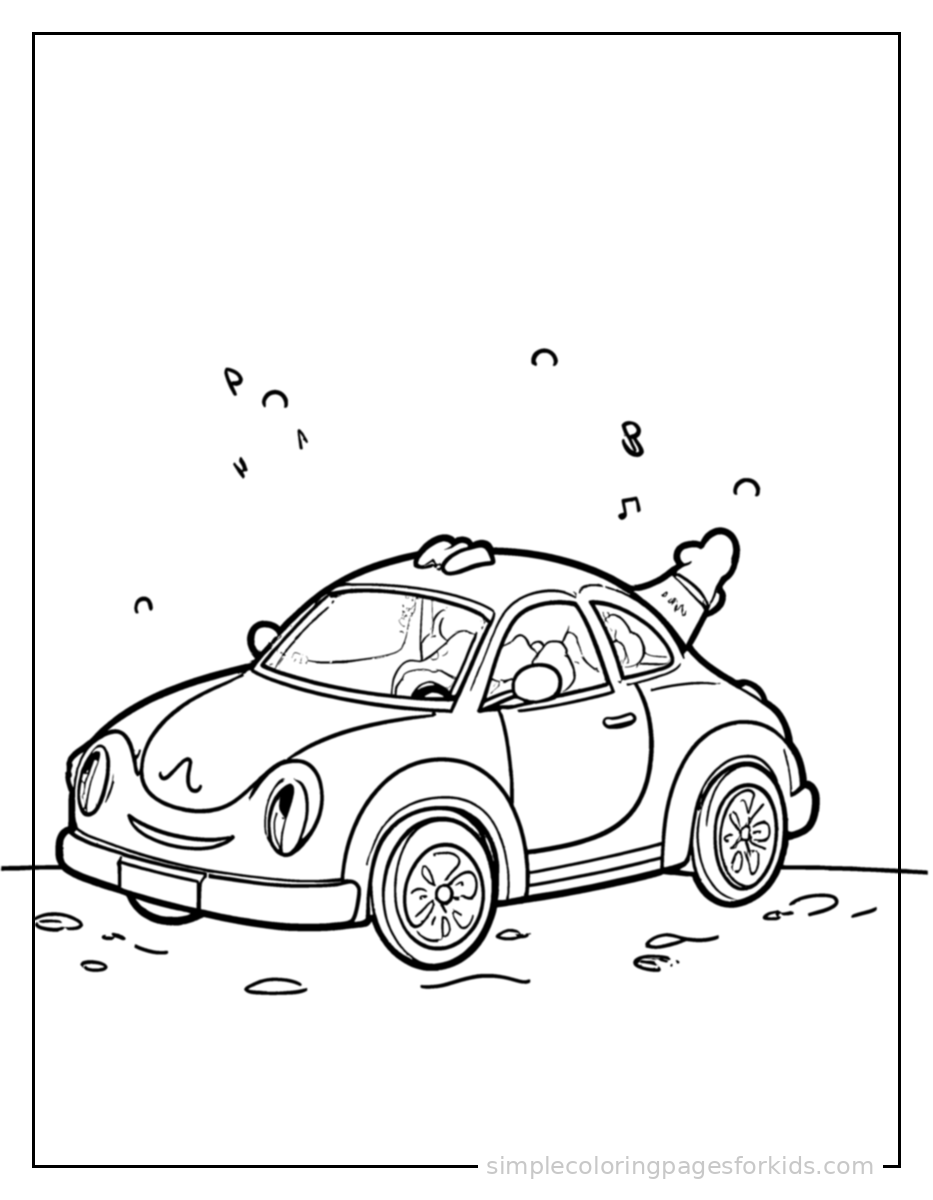 Printable car coloring page for kids