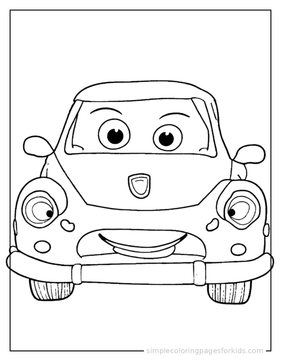 Printable car coloring page for kids