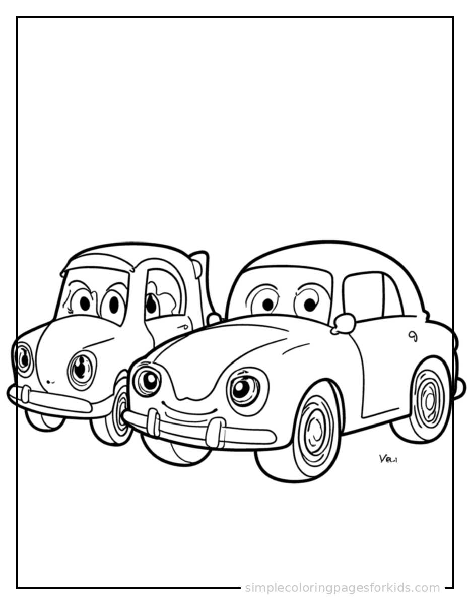 Printable car coloring page for kids