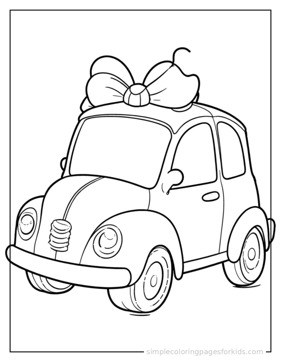 Printable car coloring page for kids