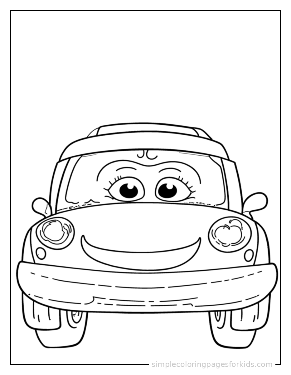 Printable car coloring page for kids