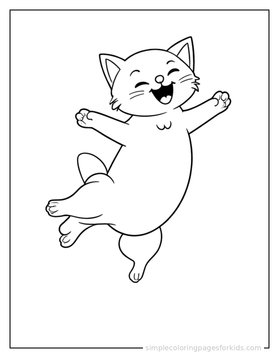 Printable cat coloring page for kids