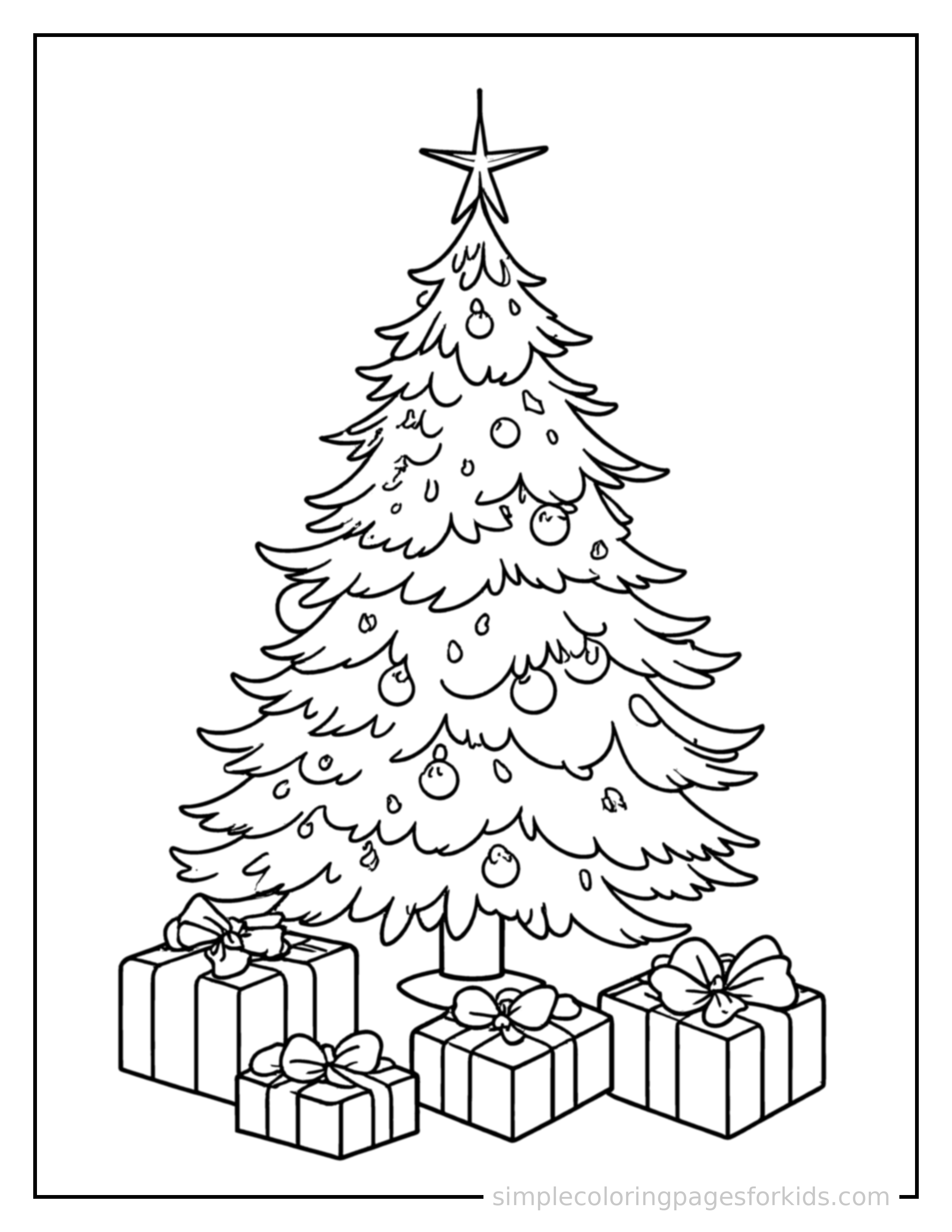 Printable christmas coloring page for kids