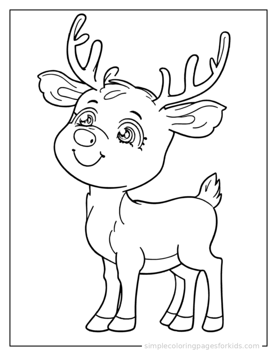 Printable christmas coloring page for kids