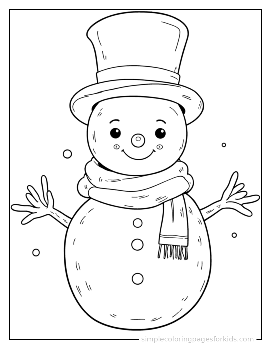 Printable christmas coloring page for kids