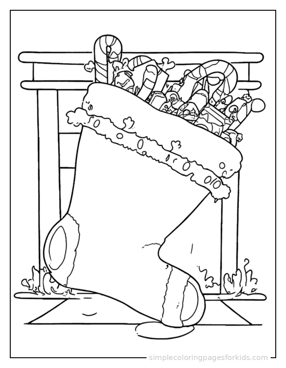 Printable christmas coloring page for kids