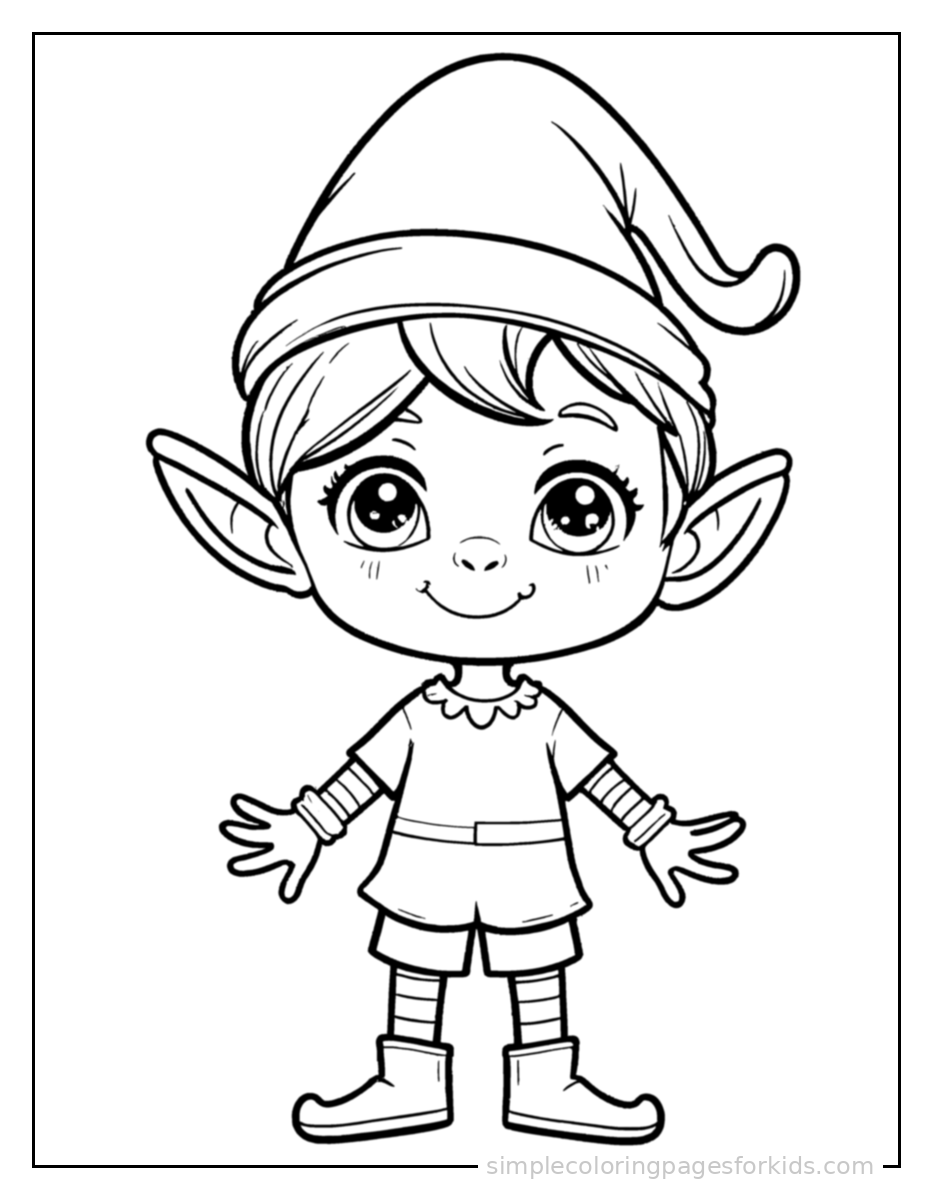 Printable christmas coloring page for kids