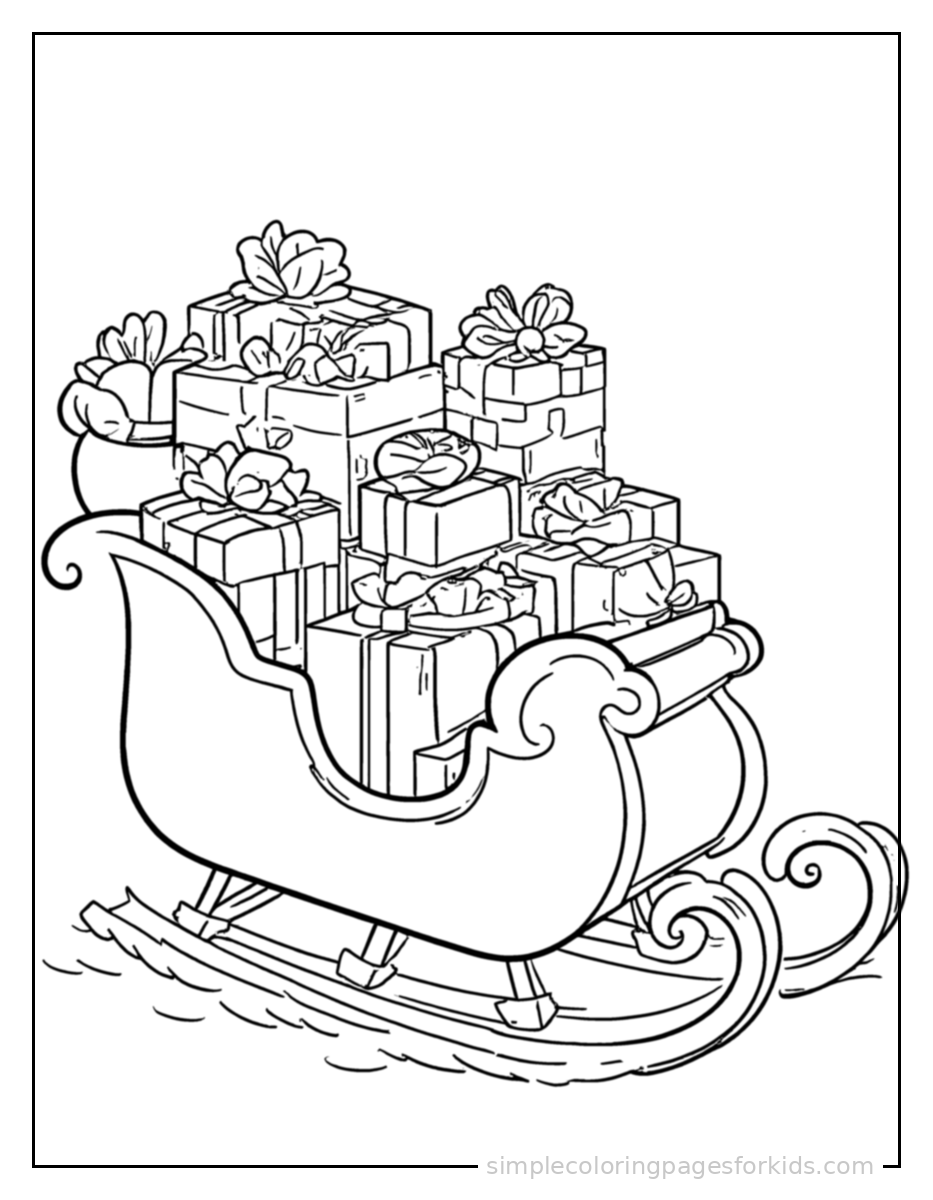 Printable christmas coloring page for kids