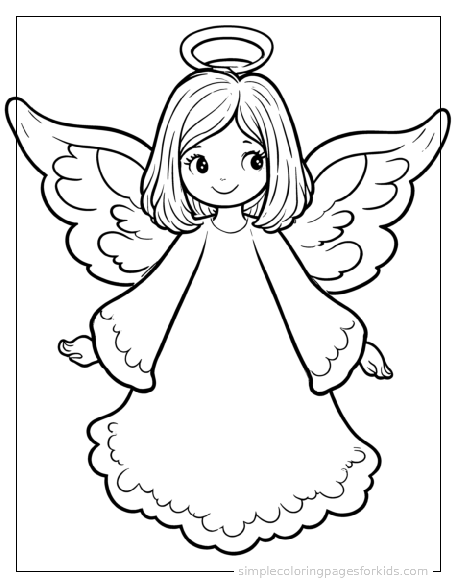 Printable christmas coloring page for kids