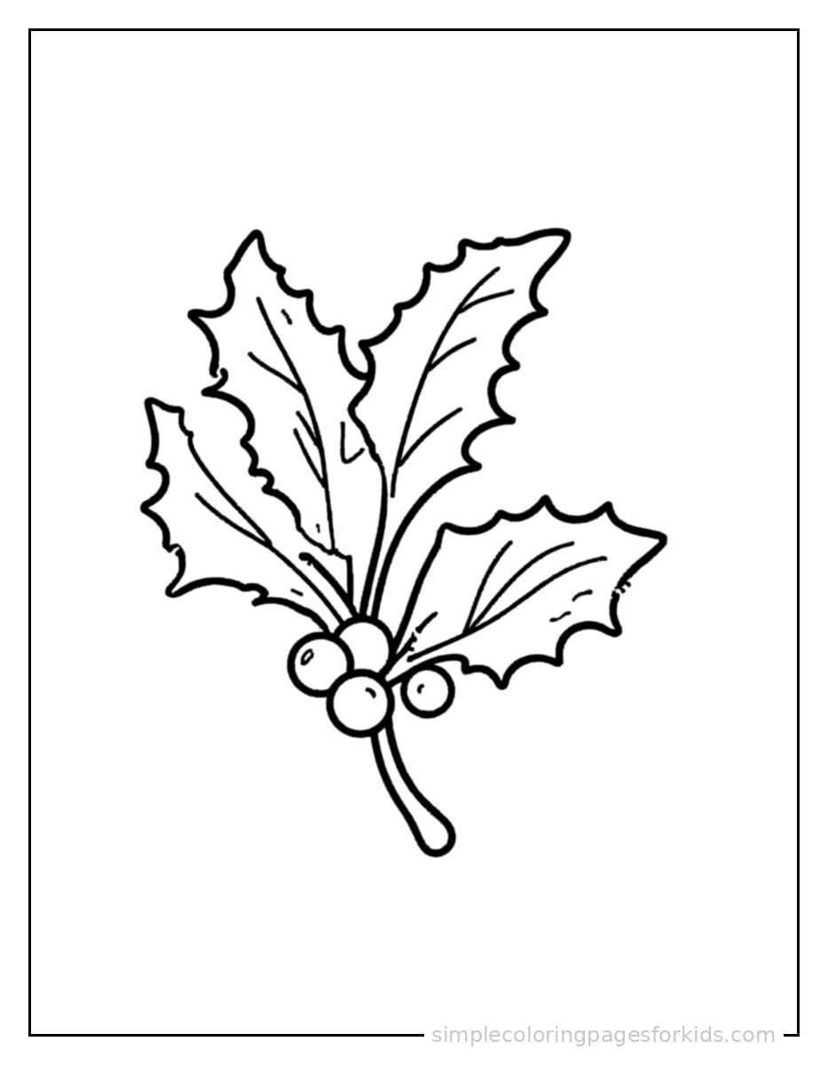 Printable christmas coloring page for kids