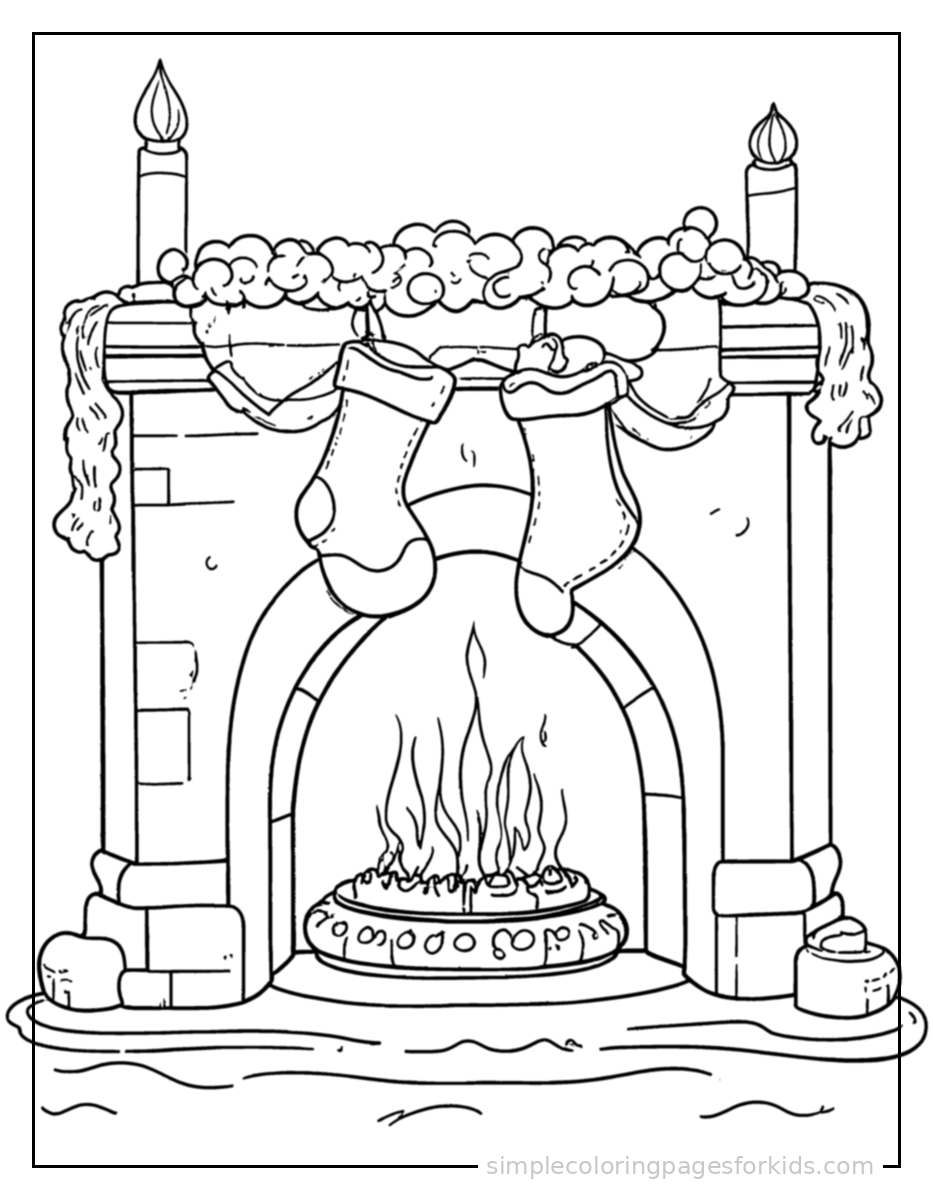 Printable christmas coloring page for kids