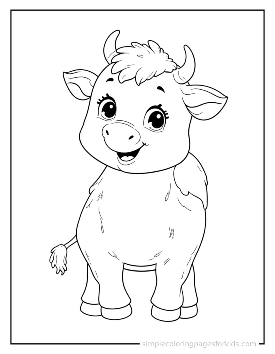 Proud Cow Coloring Page