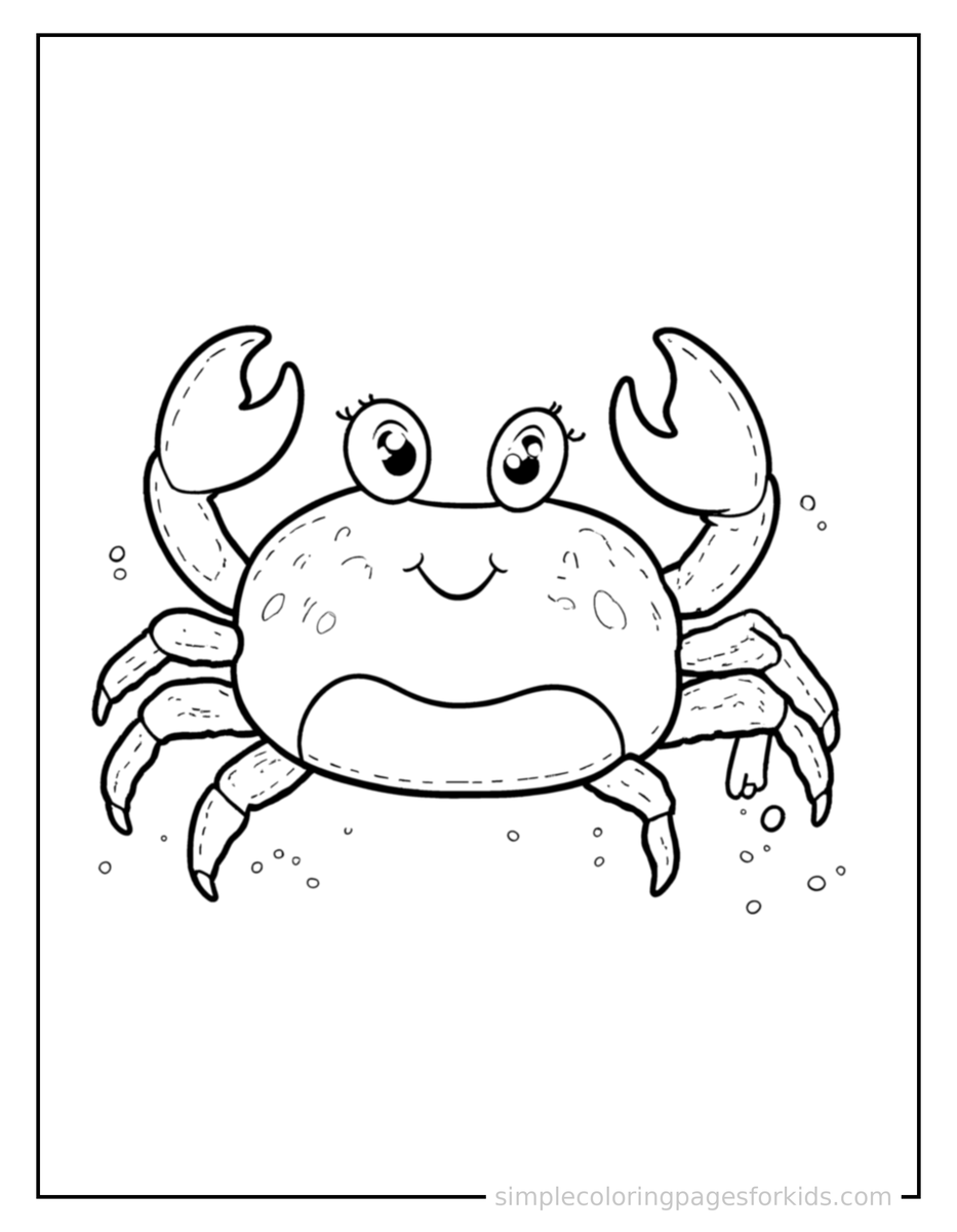 Proud Crab Coloring Page
