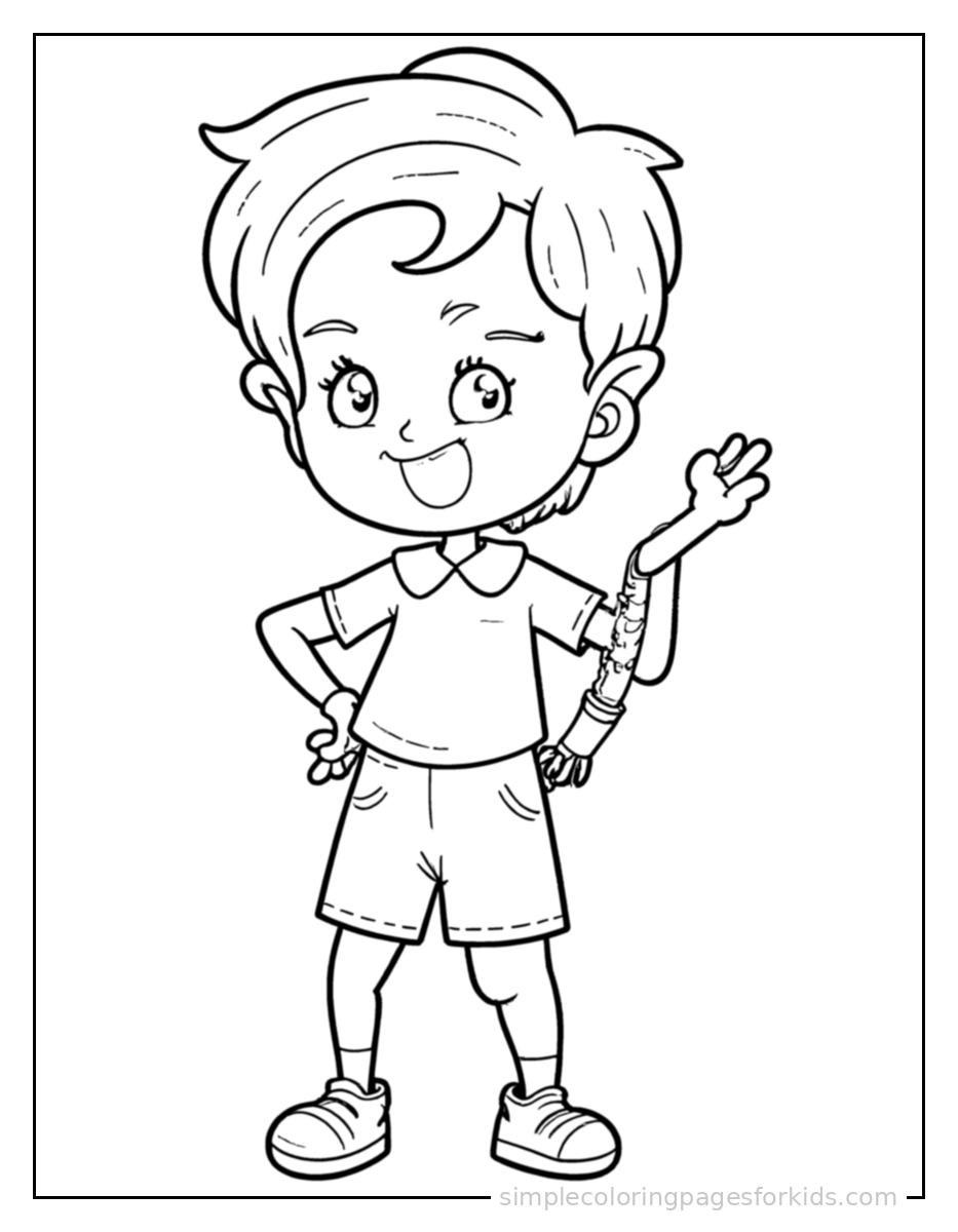 Printable dancing coloring page for kids