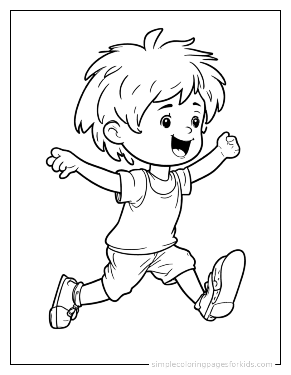 Printable dancing coloring page for kids