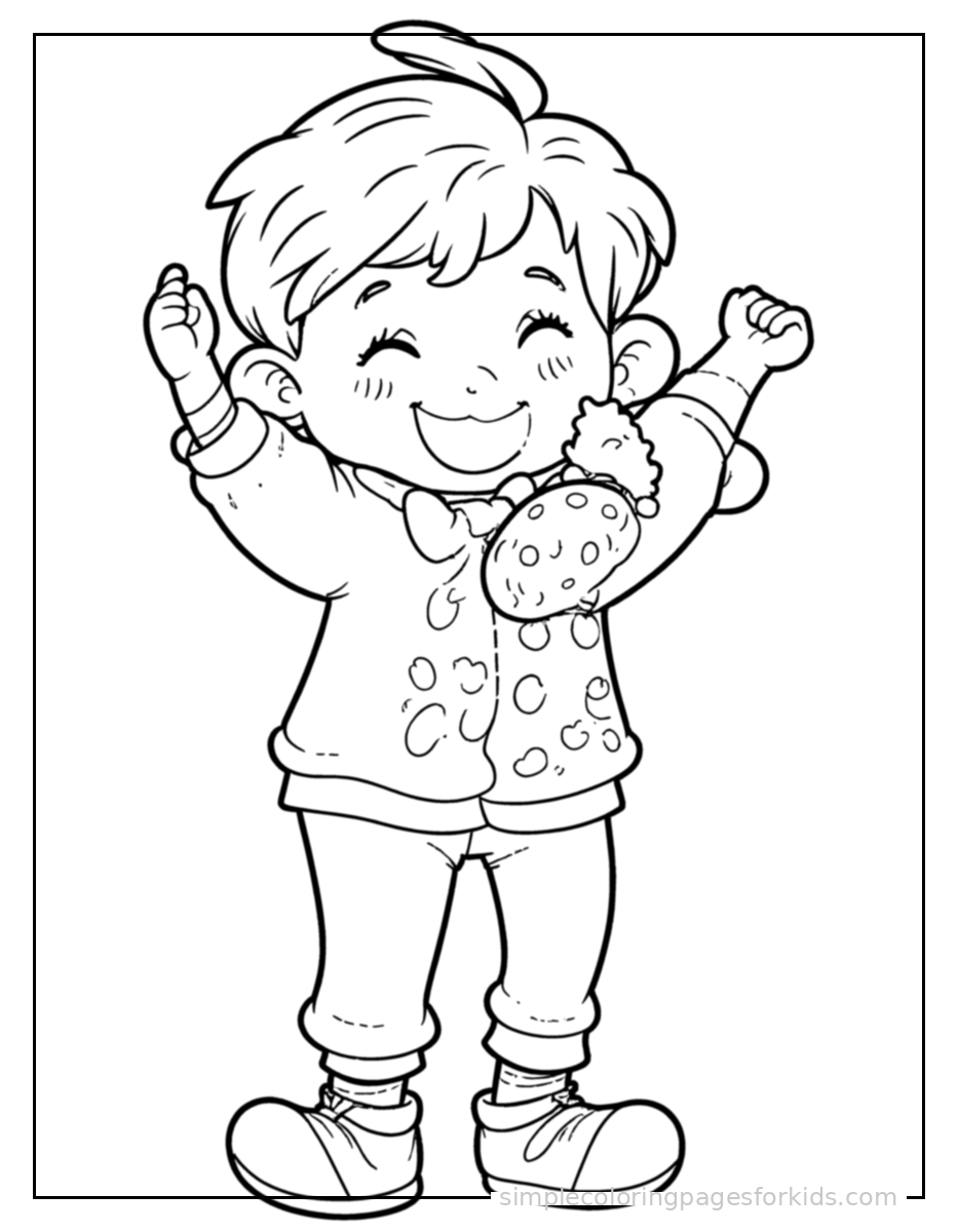 Printable dancing coloring page for kids