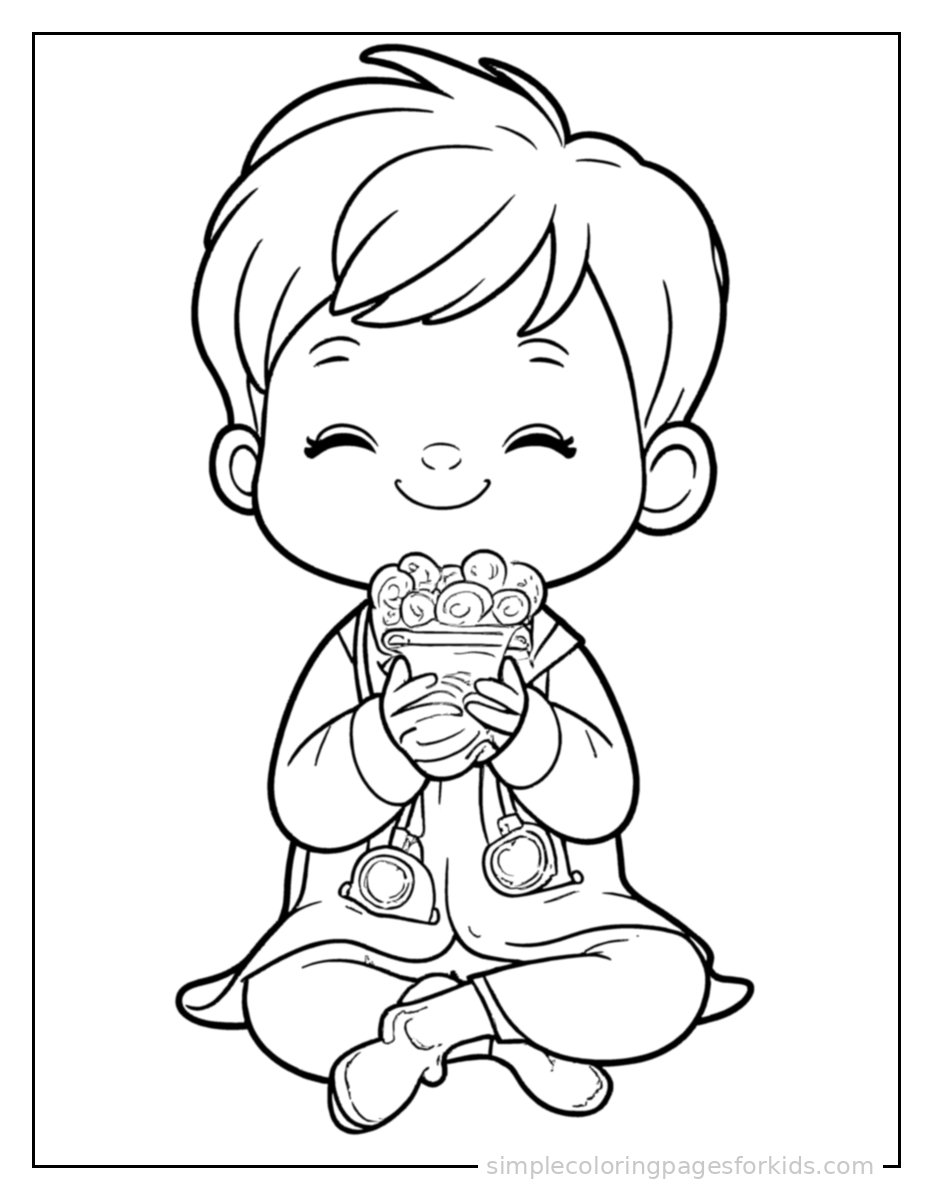 Printable doctor coloring page for kids