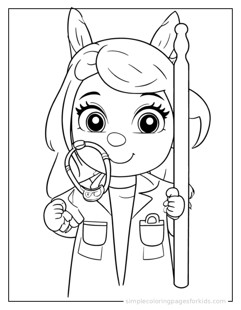 Printable doctor coloring page for kids