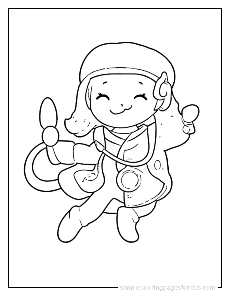 Printable doctor coloring page for kids