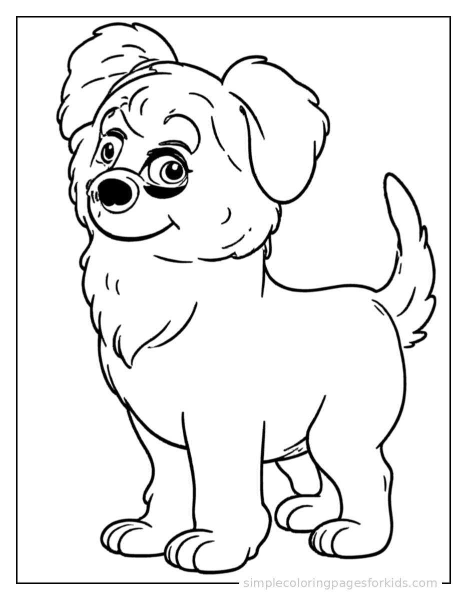 Printable dog coloring page for kids
