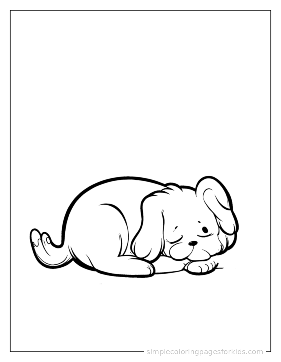 Printable dog coloring page for kids