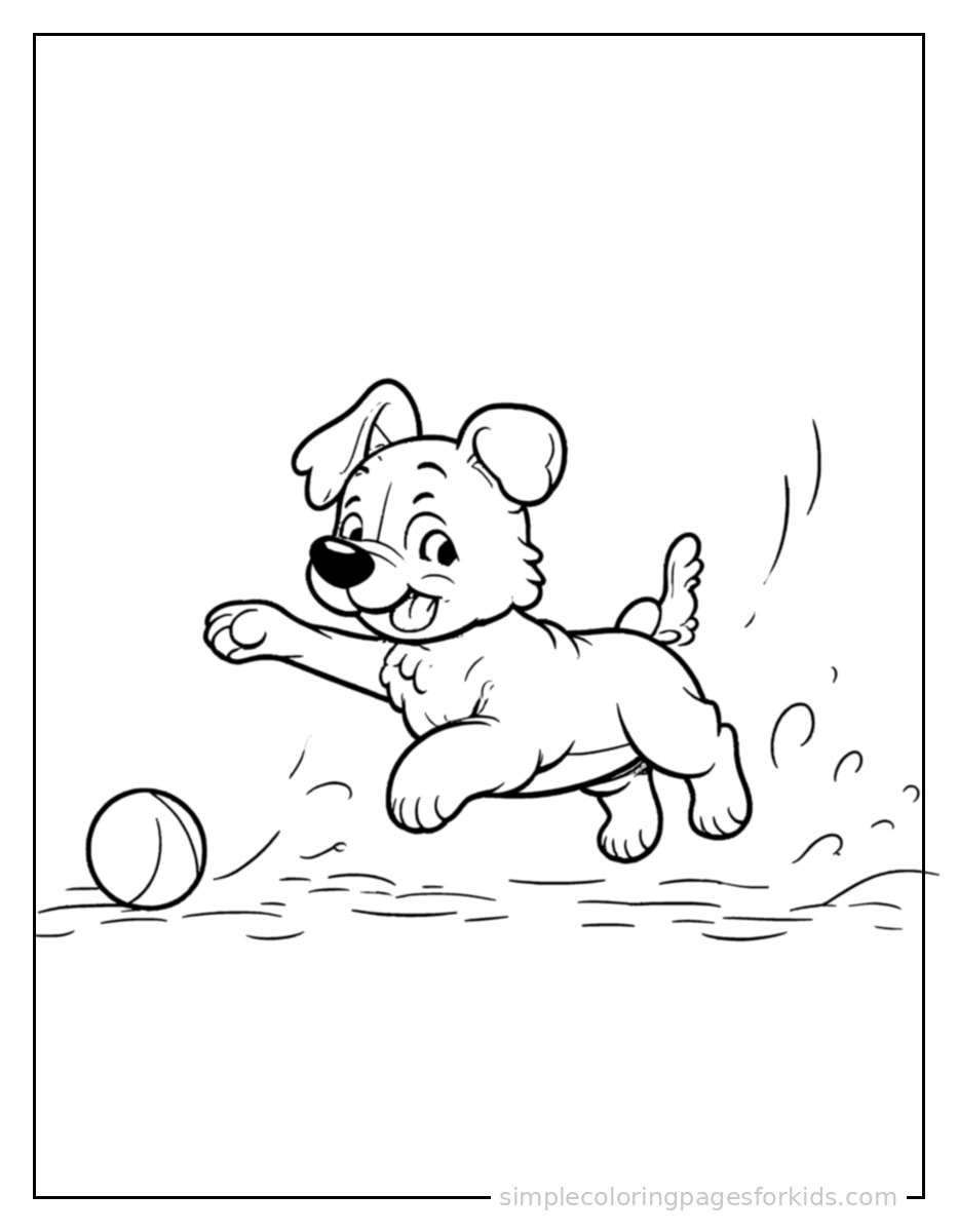 Printable dog coloring page for kids