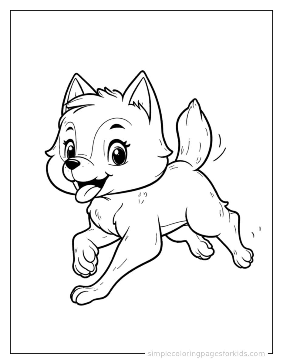 Printable dog coloring page for kids