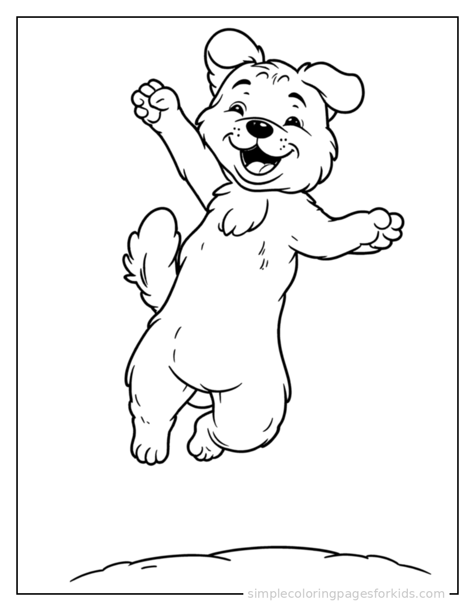 Printable dog coloring page for kids