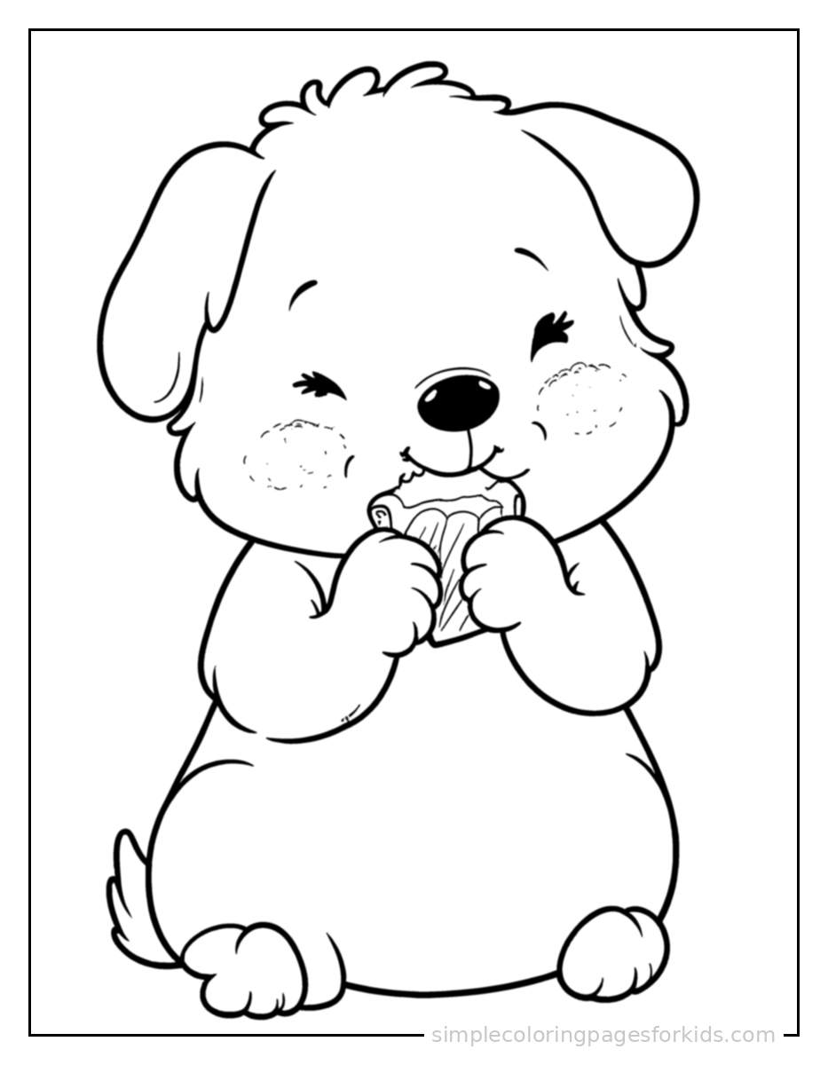 Printable dog coloring page for kids