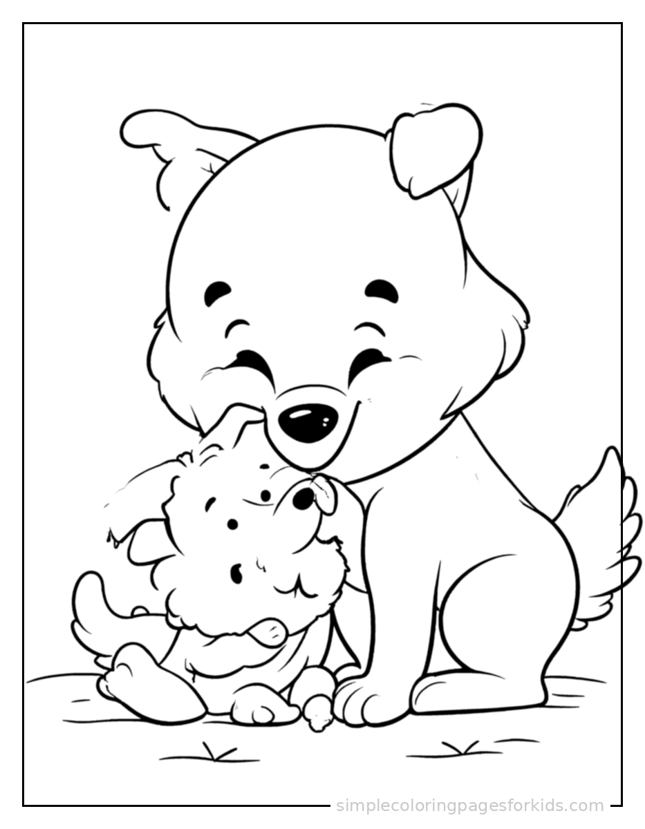 Printable dog coloring page for kids